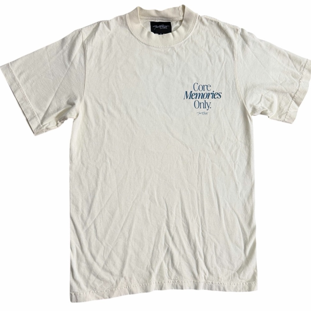 Train of Thought Collective “Core Memories Only” T-Shirt Men S White Graphic Tee